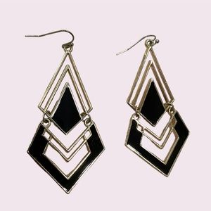 Black and gold earrings